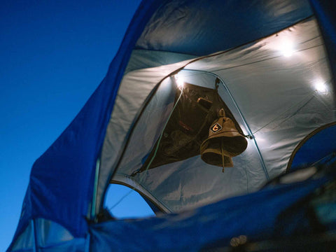 rev tent gear loft in use c6 outdoor